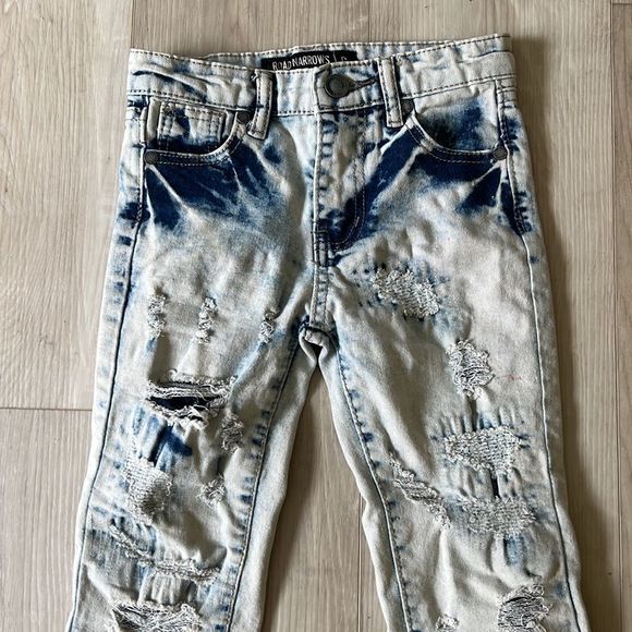Road Narrows N.Y.C. Distressed Bleach Washed Skinny Jeans Pants Size 6 - Picture 2 of 5
